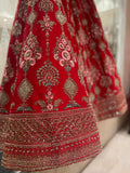 Red Bridal lehenga
