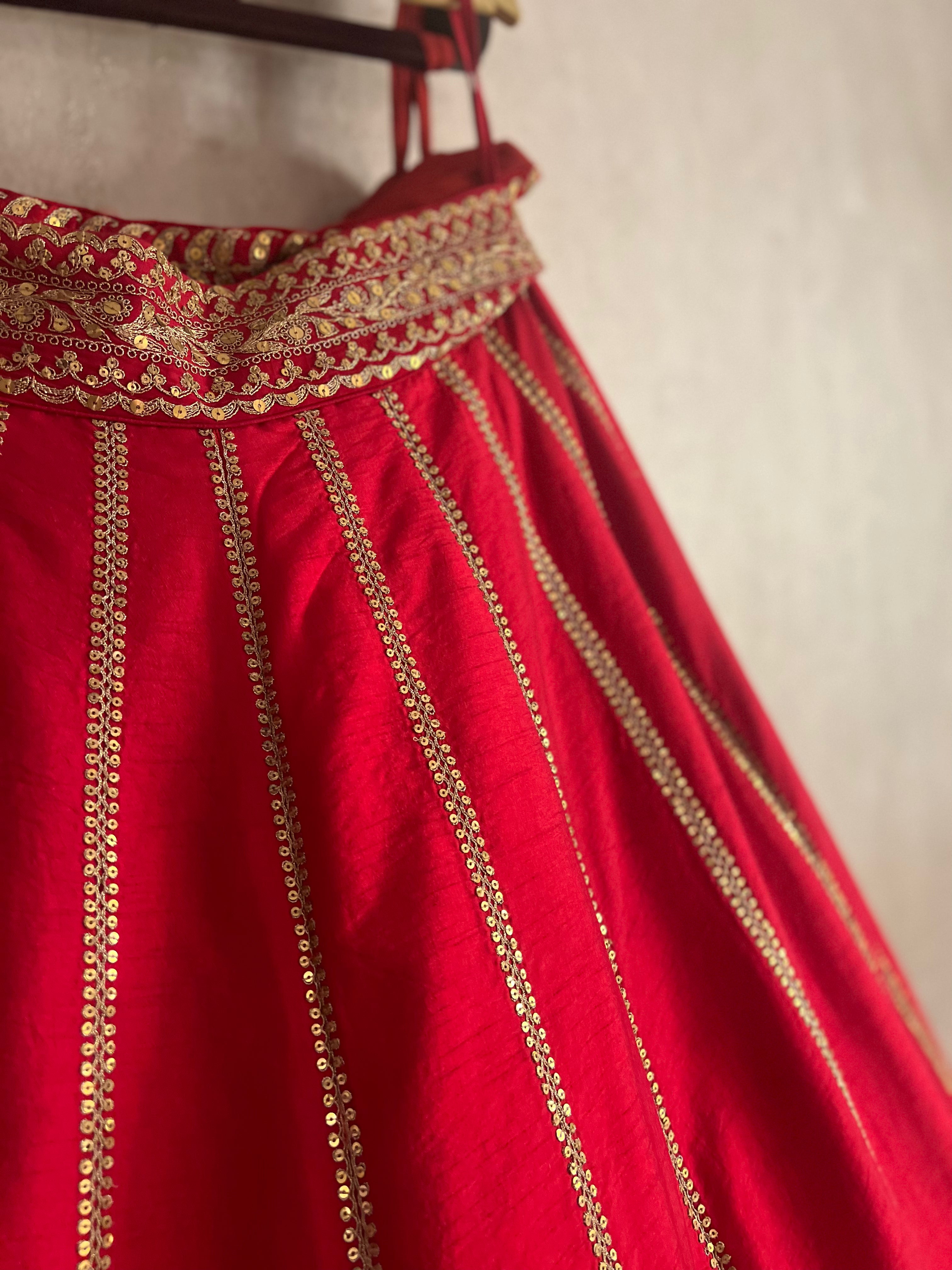 Red Bridal Lehenga