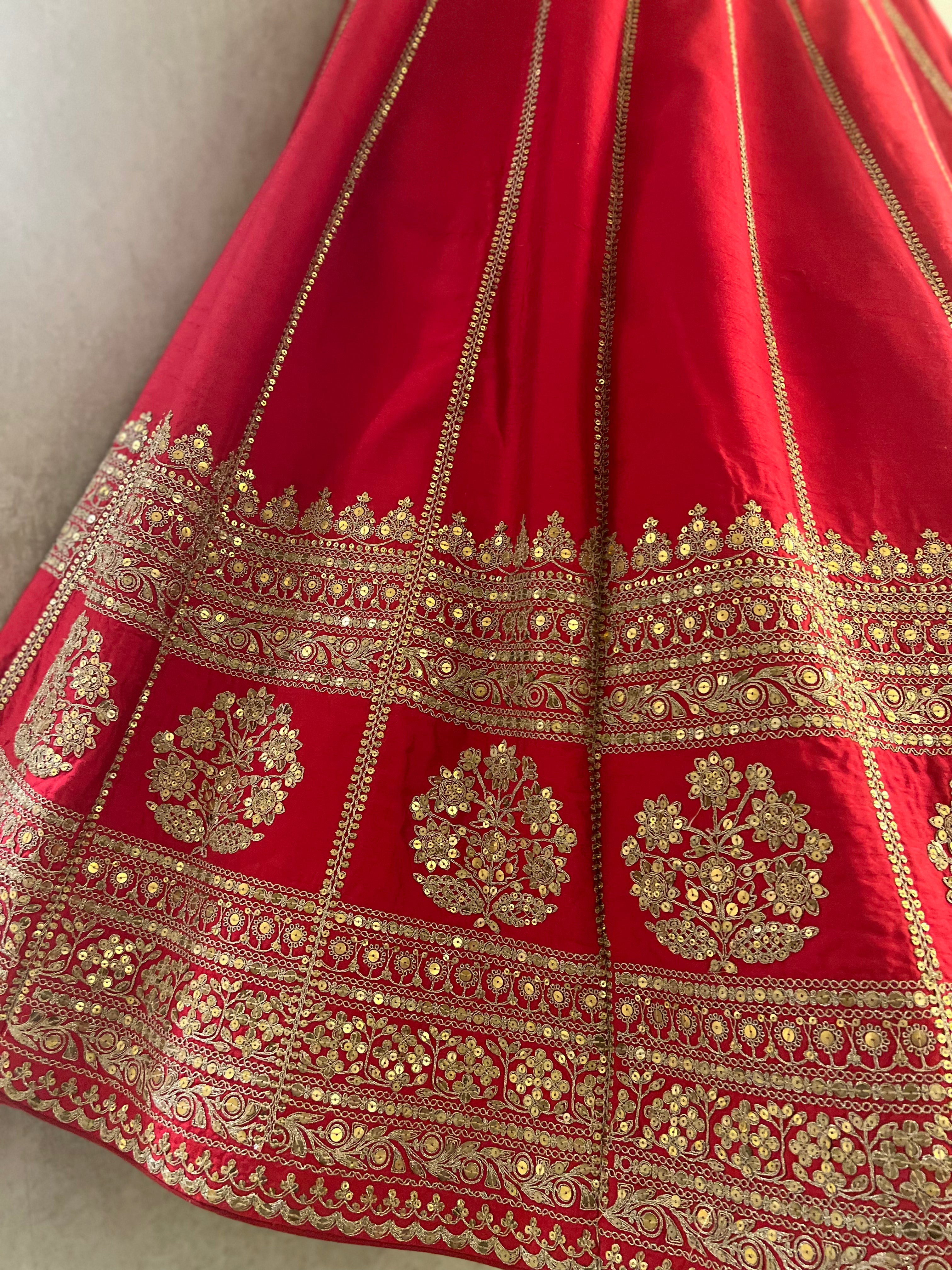 Red Bridal Lehenga