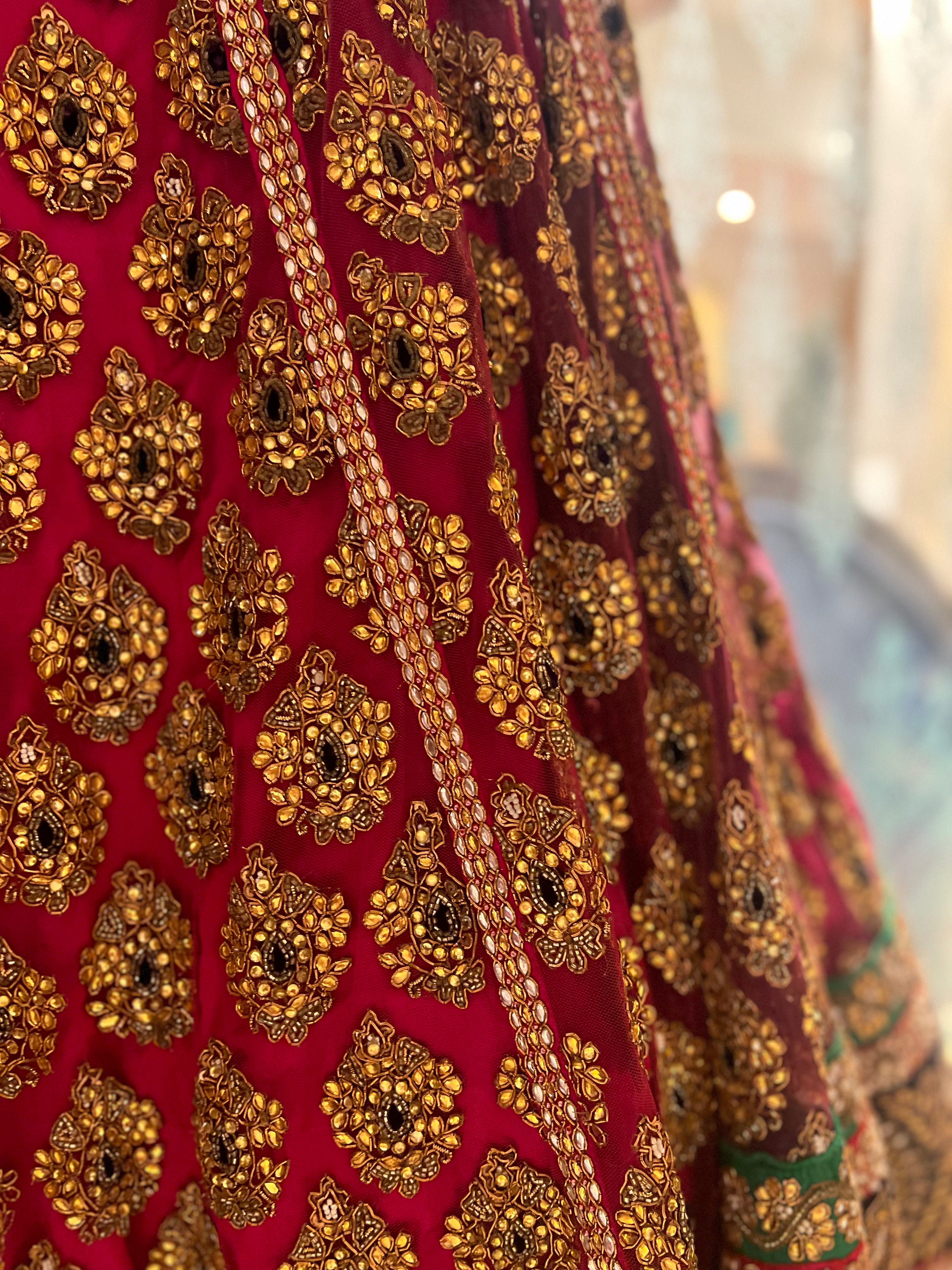 Kundan handwork lehenga set