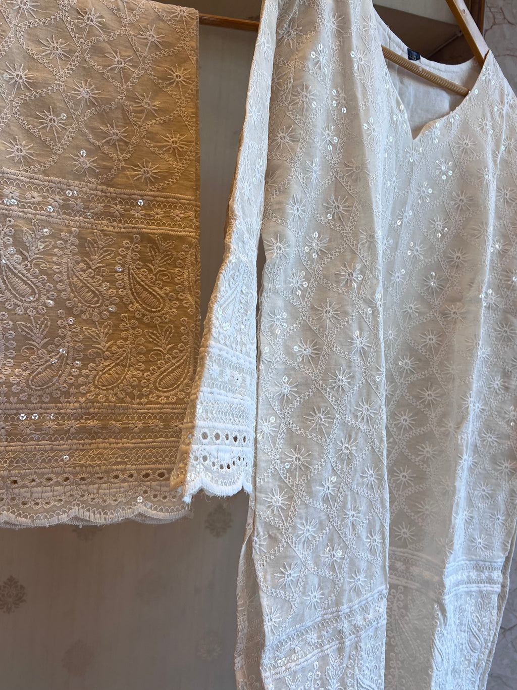 Pure Cotton Ivory Co-ord set